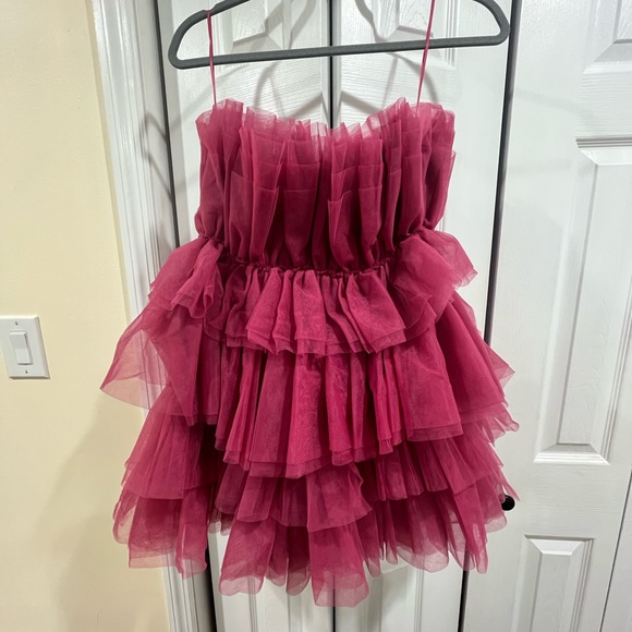 Altar’d State Berry Mini Dress - Picture 3 of 4